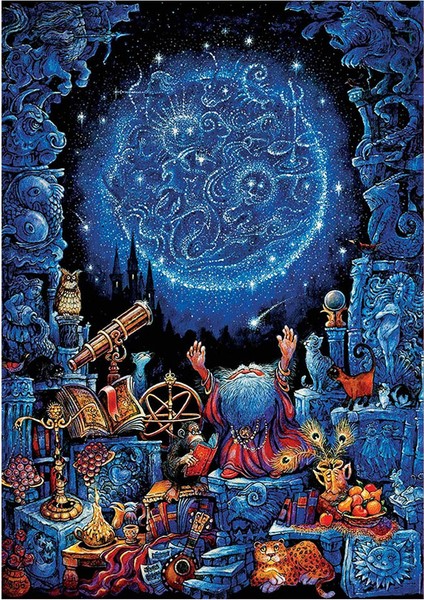 Puzzle 1000 Parça Karanlıkta Parlayan Astrolog Neon 18003