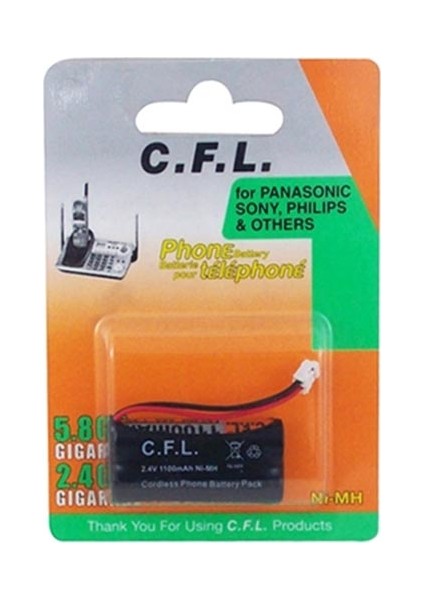 Telsiz Telefon Pili Panasonıc 2.4V Ni-Mh 1100MAH Cfl