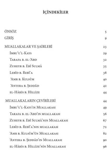 Yedi Askı: Arap Edebiyatının Harikaları - Nurettin Ceviz