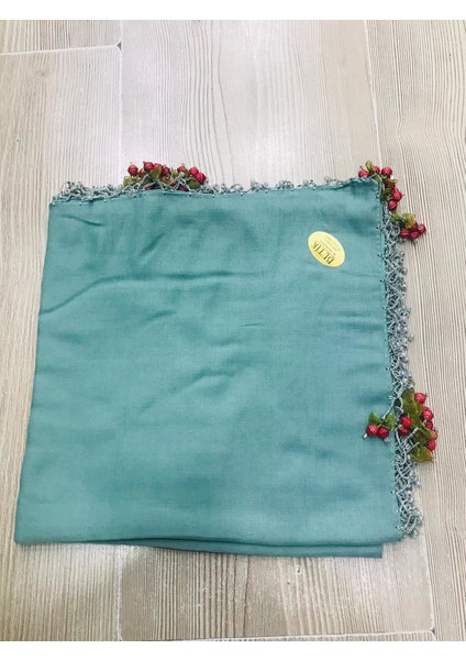 ALLURİNG Turkuaz Kiraz Oymalı Boncuklu Yazmalar