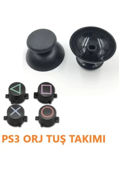 Ps3 Orj Tuş Takımı Yön Tuşu ve 2 Adet Analog Başlığı