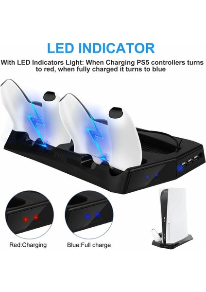 Sony Ps5 Kjh Çok Fonksiyonlu Konsol Fanli Şarj Stand fırsatları