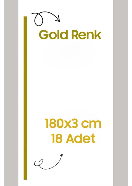 Gold Duvar Şerit Dekorasyon Bandı Sticker modelleri