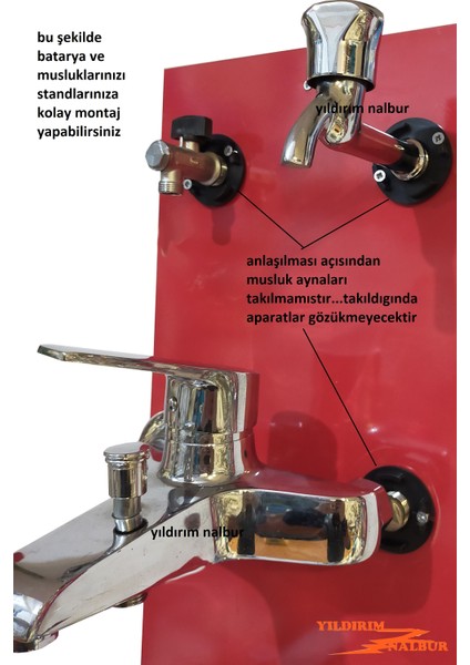10'lu Batarya Standı Montaj Aparatı Musluk Bağlama
