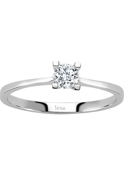 G Renk 0,25 Karat Pırlanta Tektaş Yüzük 0417R0160