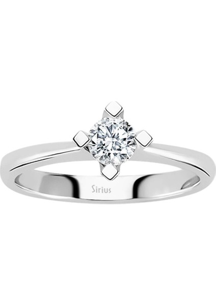 F Renk 0,34 Karat Pırlanta Tektaş Yüzük 0417R0169