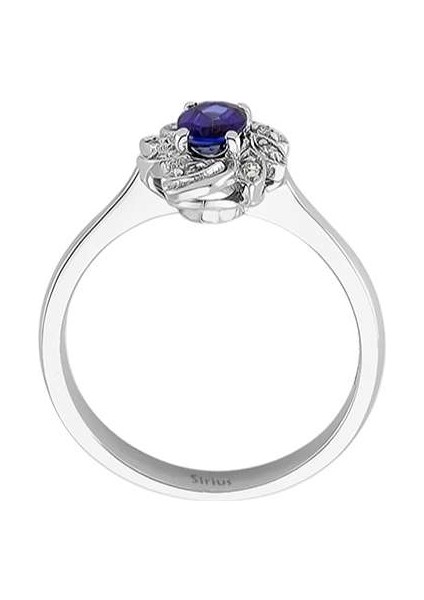Pırlanta ve Oval Safir Taşlı Yüzük 0417R0182 modelleri