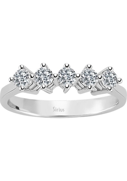 F Renk 0,54 Karat Pırlanta 5 Taş Yüzük 0417R0199