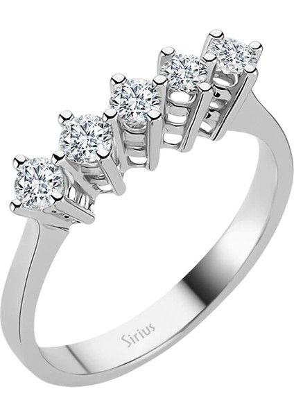F Renk 0,54 Karat Pırlanta 5 Taş Yüzük 0417R0199 fiyatları