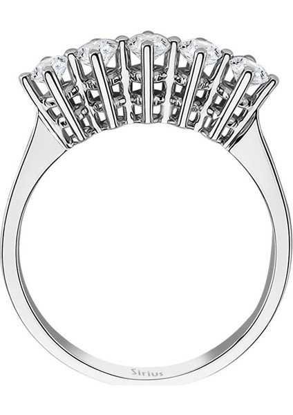 F Renk 0,54 Karat Pırlanta 5 Taş Yüzük 0417R0199 modelleri