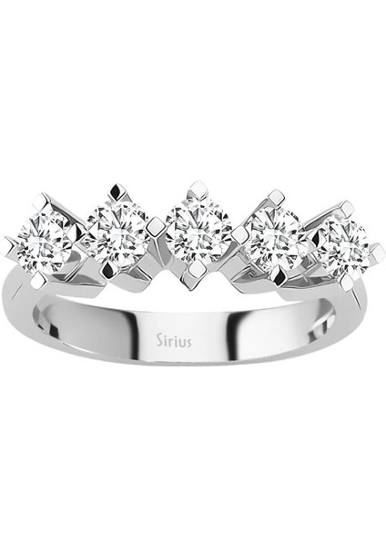 F Renk 1,17 Karat Pırlanta 5 Taş Yüzük 0417R0202