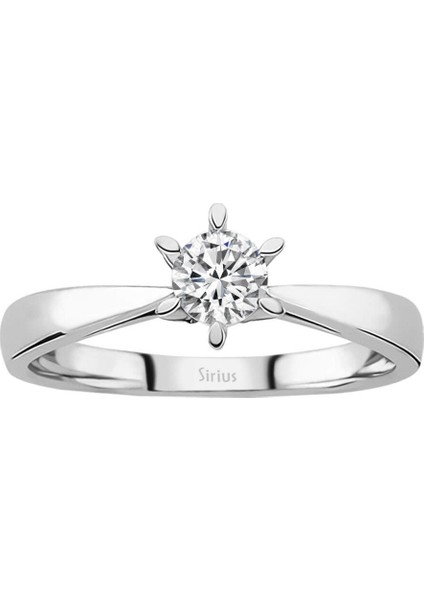 F Renk 0,33 Karat Pırlanta Tektaş Yüzük 0417R0211