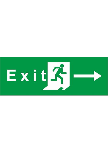 Exit Sağ Ok Uyarı Levhası