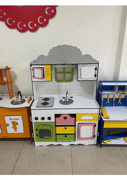 120 x 80 cm Ahşap Mdf Oyun Mutfağı