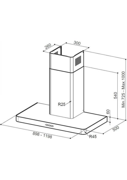 T-Lıght Ev8+ x A90 Duvar Tipi Davlumbaz fiyatları