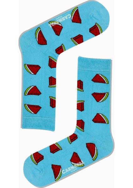 Mavi Karpuz Yaz Renkli Çorap