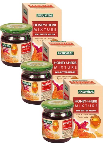 Bal Bitki Karışımı Kudret Narı Macunu 3 x 230 gr