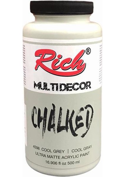 4598 Multi Decor Chalked Cool Grey Akrilik Boya 500 cc