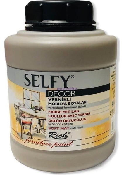 12850 Selfy Decor Vizon Vernikli Mobilya Boyaları 1250 cc