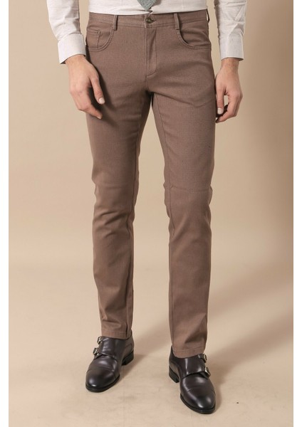 Erkek Slim Fit Cepli Düz Pantolon