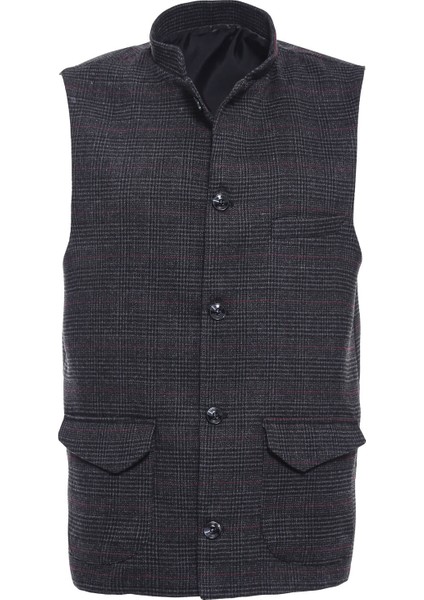 Ekose Desen Hakim Yaka Kaşe Yelek Kombini fiyatları