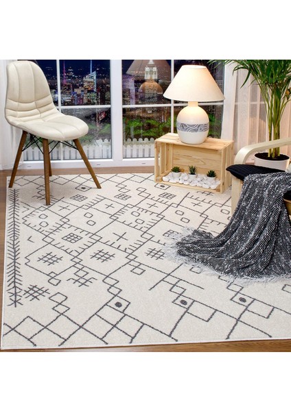 Geometrik Desenli Modern Spor Salon & Oturma Odası Halısı