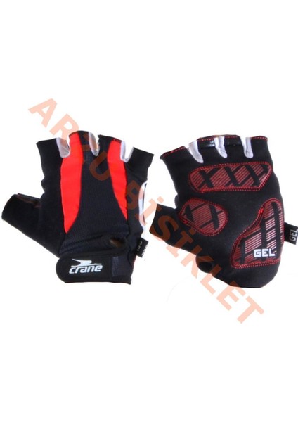Rectus R-34 Bisiklet Kısa Jelli Eldiven Kırmızı-L-7.5