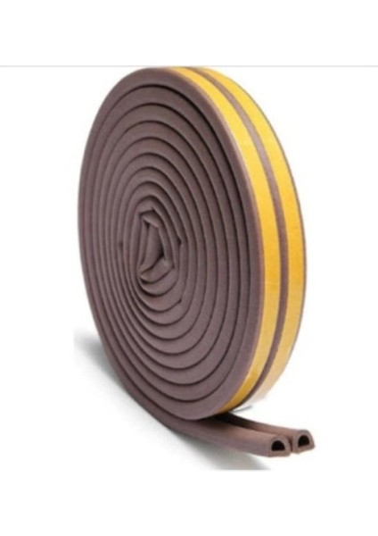 Kapı ve Pencere Yapışkanlı Izolasyon Fitili/bandı Kauçuk Kahverengi (10 x 2) 20 M