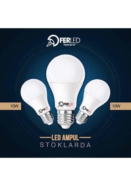 10W LED Ampul Yerli Patentli Ürün Garantili 10 Adet