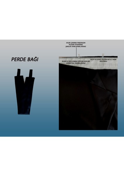 Karartma Perde Blackout Fon Perde Lacivert Düz Dikim En 100, Boy 265. fırsatları