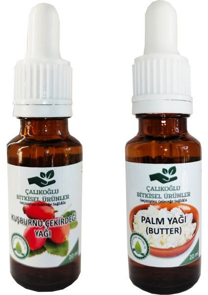 Kuşburnu Çekirdeği Yağı - Palm Yağı 2'li Avantaj Paketi 20 ml