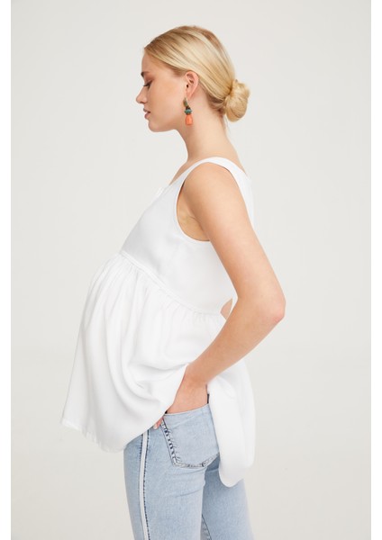 Hamile Beyaz Bluz Tunik 1075 modelleri