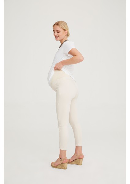 Hamile Süper Strech Tensel Skinny Fit Pantolon Bej 1083 modelleri