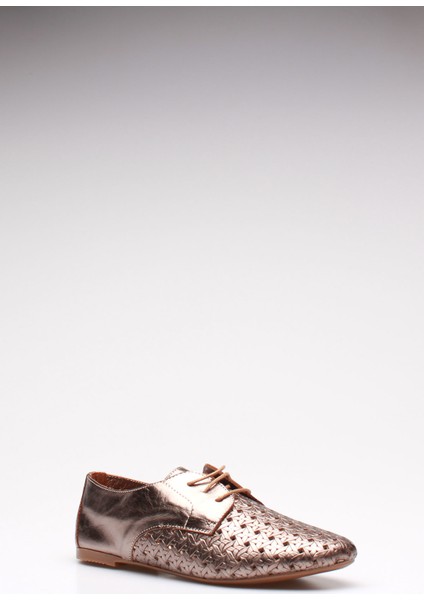 Plus Platin Zımbalı Hakiki Deri Kadın Babet modelleri