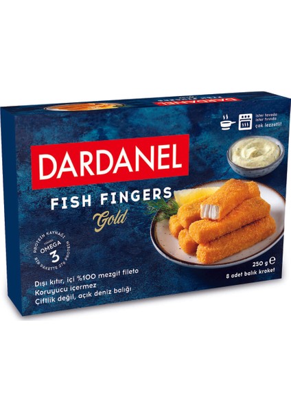 Dondurulmuş Dardanel Fish Finger Gold 250 gr