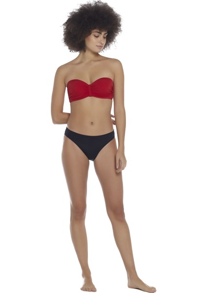 Kadın 2cm Tek Alt Bikini Siyah 822ESMM