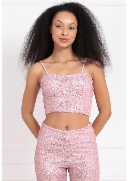 Gloplu Arkası Fermuarlı Zara Payet Bustiyer | BST33154 modelleri