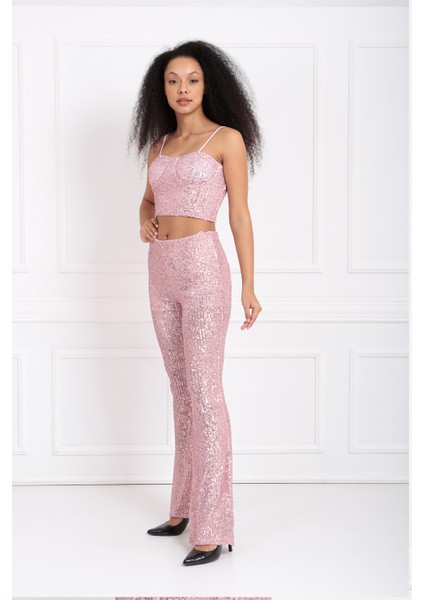 Gloplu Arkası Fermuarlı Zara Payet Bustiyer | BST33154 fırsatları