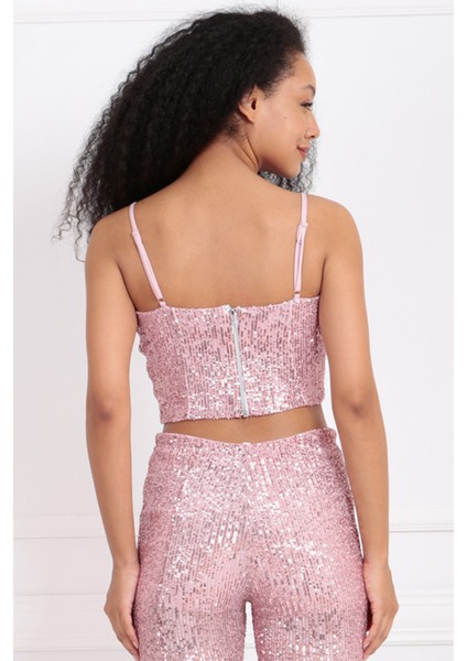 Gloplu Arkası Fermuarlı Zara Payet Bustiyer | BST33154 indirimleri