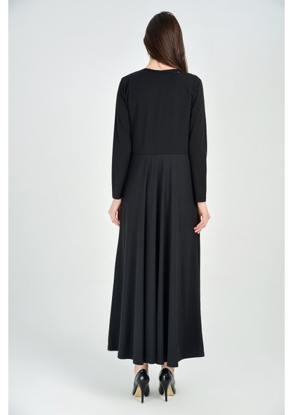 On Mostrasi Dantel Garnili Önü Fermuarlı Elbise | YLK14893 Siyah modelleri