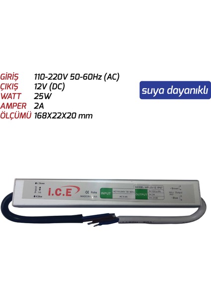 LED Trafosu (25W) 12V Suya Dayanıklı