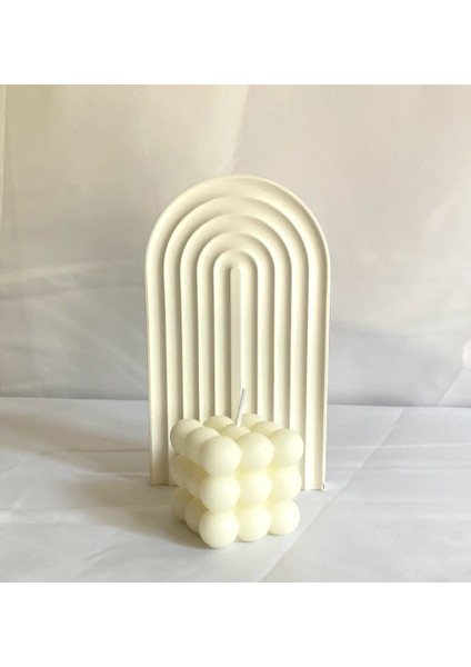 Dekoratif Geometrik Çizgili Beton Tabak Beton Takı Tabağı Mum Tabağı Organizer modelleri