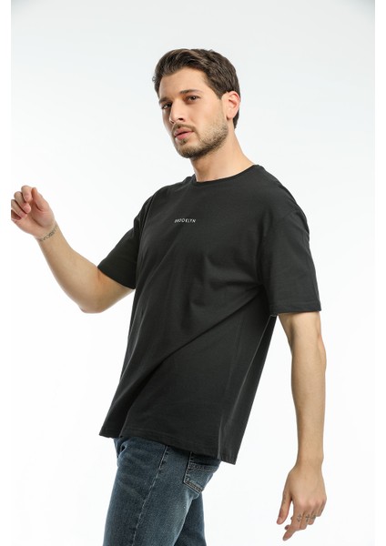 Bisiklet Yaka Oversize Ortada Brooklyn