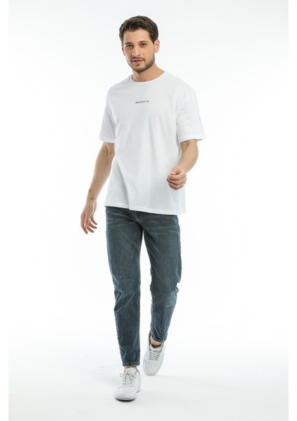 Bisiklet Yaka Oversize Ortada Brooklyn