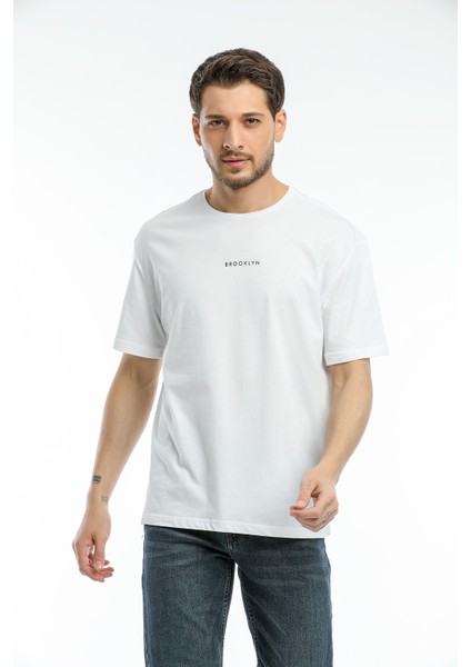 Bisiklet Yaka Oversize Ortada Brooklyn fiyatları