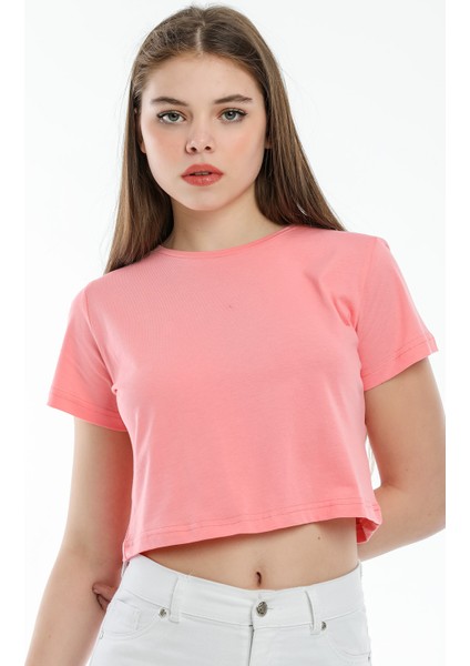 Crop Örme T-Shirt