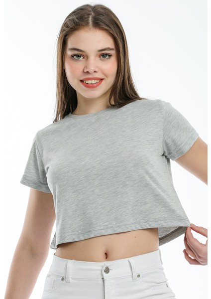 Crop Örme T-Shirt