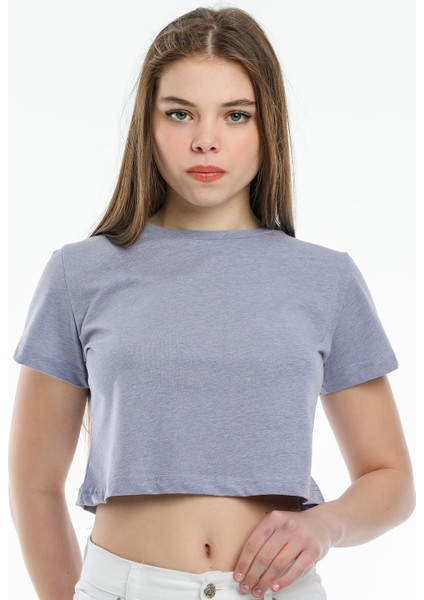 Crop Örme T-Shirt