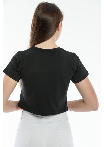 Crop Örme T-Shirt