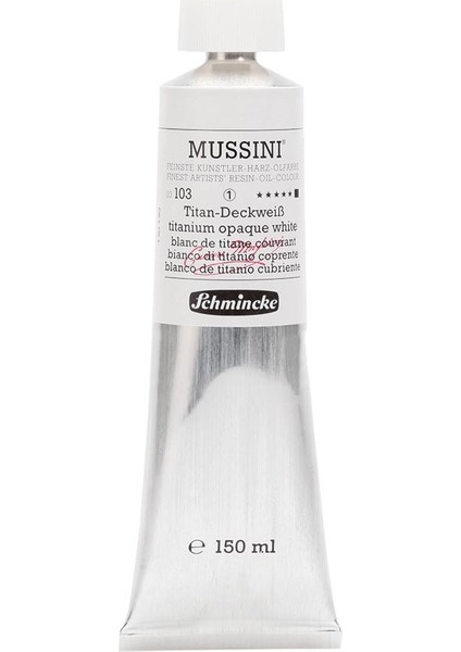 : Mussini : Artist Yağlı Boya : 150 ml : Seri 1 : 103 Titanium Opaque White